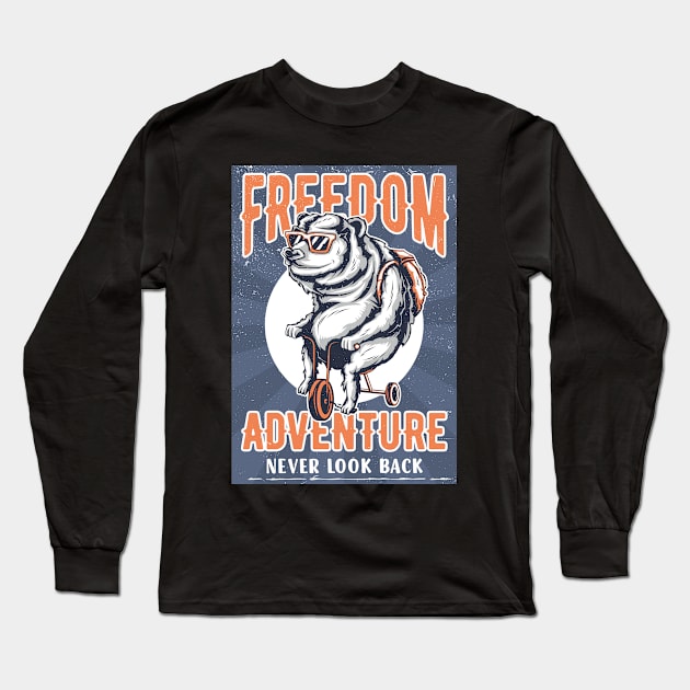 Freedom adventure Long Sleeve T-Shirt by Mako Design 